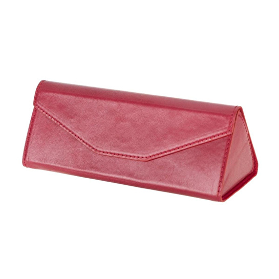 Bloominbag Prisma Dusty Crimson Deri Gözlük Kılıfı – Mıknatıslı Üçgen Tasarım