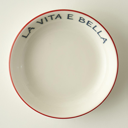 Bella Maison Line Porselen Büyük Sunum Kasesi Kırmızı (15 Cm)