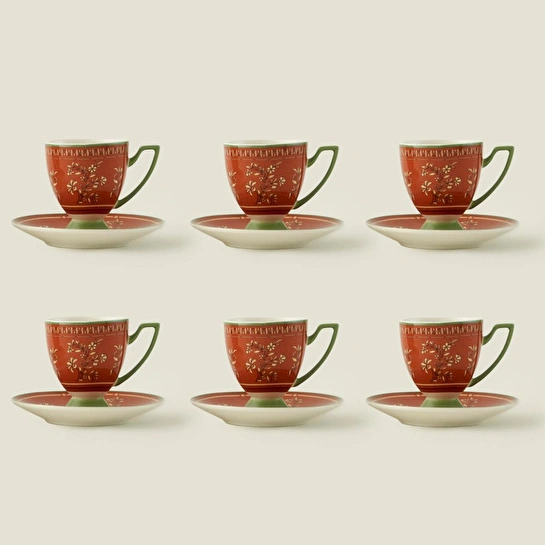 Bella Maison Ethnic 6'lı Kahve Fincanı Seti (90 Cc)