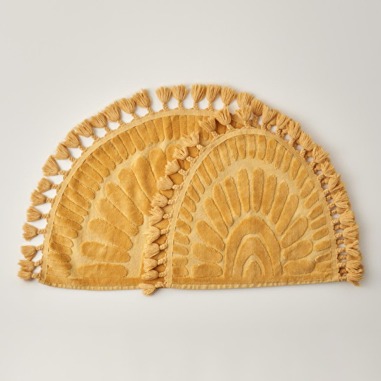 Bella Maison %100 Pamuk Sunshine Paspas Takımı Hardal (60x100-50x60)