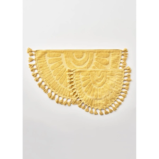 Bella Maison %100 Pamuk Sunshine Paspas Takımı Hardal (60x100-50x60)