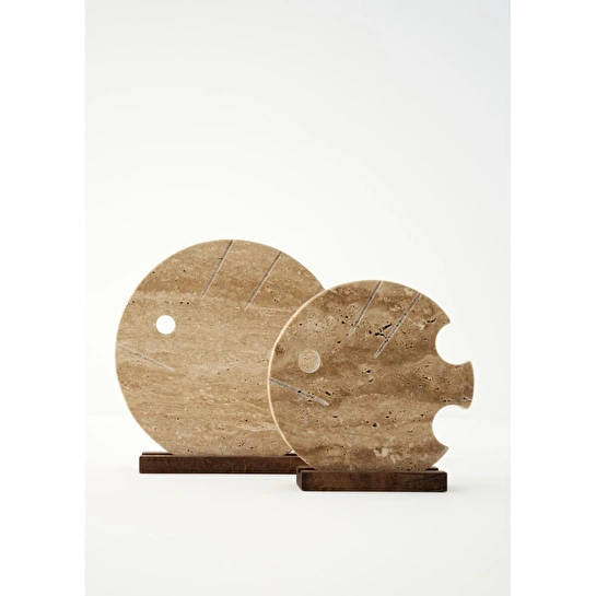 Bella Maison Ephesus Traverten Fish Dekoratif Obje Naturel (20x13x6 Cm)