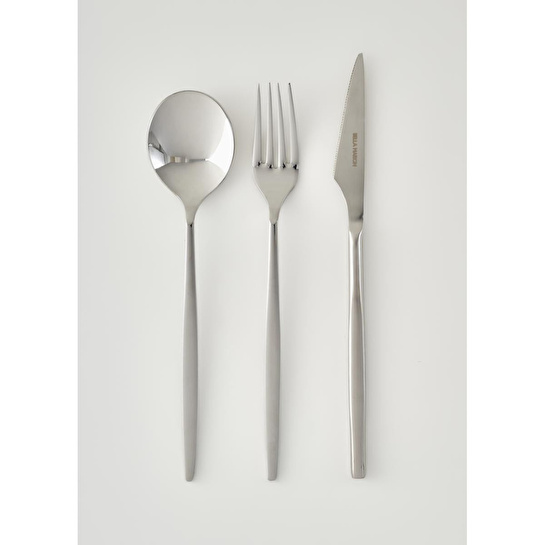Bella Maison Toscana 18 Parça Yemek Çatal Kaşık Bıçak Seti Silver Silver