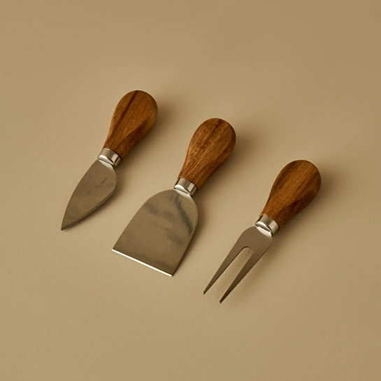 Bella Maison Parm Peynir Servis Seti Naturel (32x17,5 Cm) Naturel