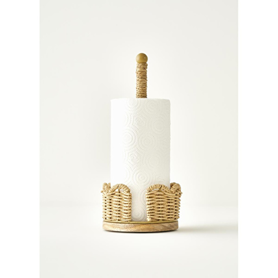 Bella Maison Scallop Kağıt Havluluk Koyu Bej (14x14x33 Cm) Koyu Bej