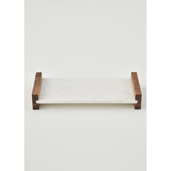 Bella Maison Olmo Mermer Dekoratif Tepsi Naturel (15x30 Cm) Naturel