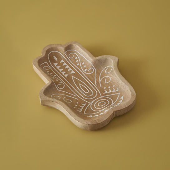Bella Maison Vera Mango Ağacı Dekoratif Tabak Naturel (30x3,5x20 Cm) Naturel