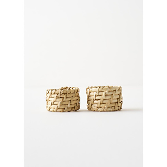 Bella Maison Frida 2'li Peçete Halkası Naturel (4,5x3,5 Cm) Naturel