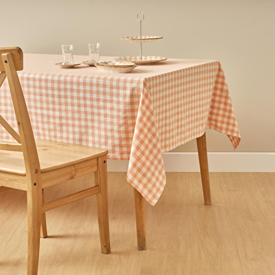 Bella Maison %100 Pamuk Pavia Masa Örtüsü Somon (150x250 Cm) Somon