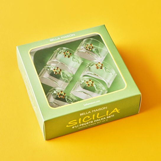 Bella Maison Sicilia Peçete Halka Seti (5 Cm) Çok Renkli