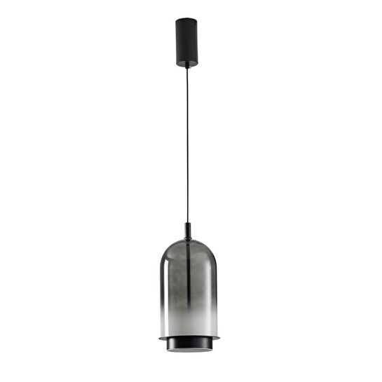 Apliqa Velmio Modern Cam Tekli Led Sarkıt Avize Gri
