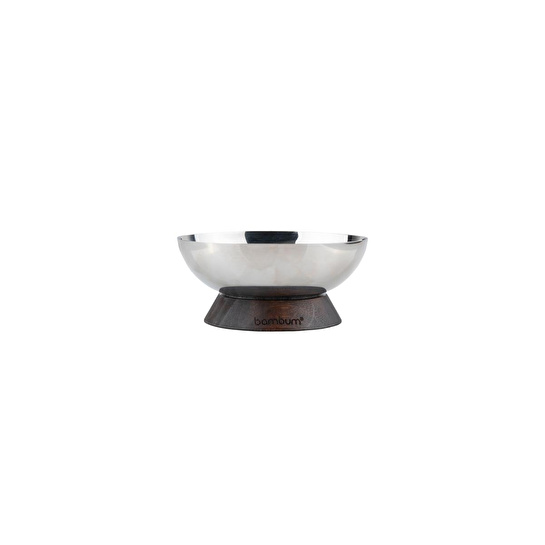 Bambum Nero - Mina - 6'lı Bambu Altlıklı Çelik Sunum Tabağı 12cm