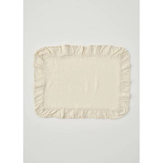 Bella Maison %100 Pamuk Elegance Fırfırlı Amerikan Servis Ekru (35x45 Cm) Ekru