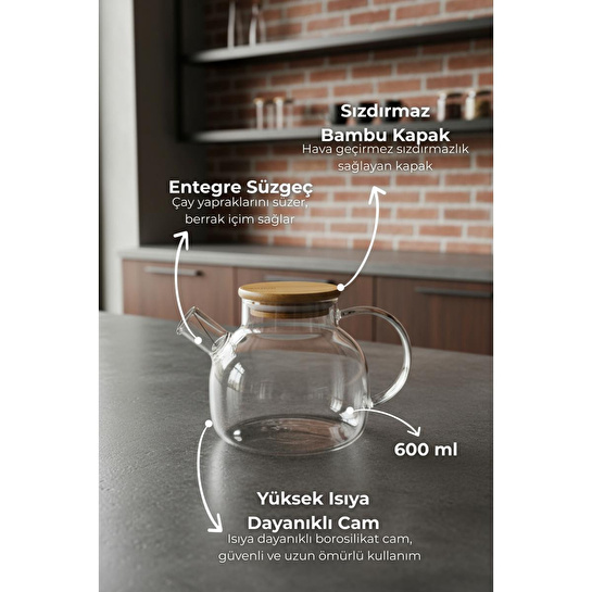 Bambum Taric Cam Demlik 600ml