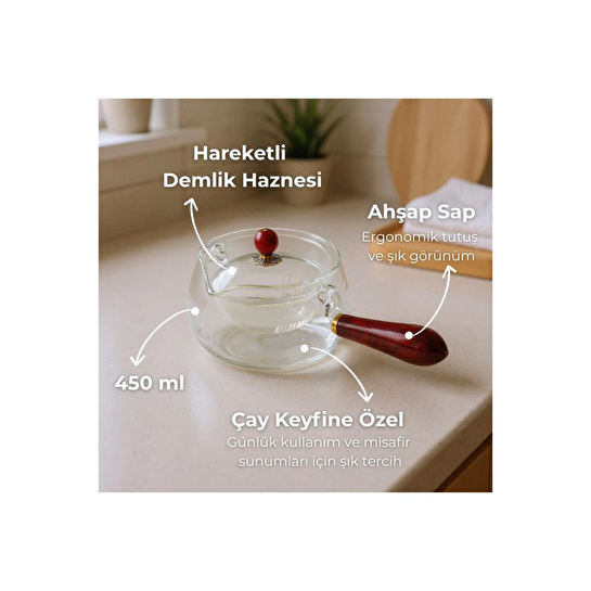 Bambum Shen Ahşap Cam Demlik