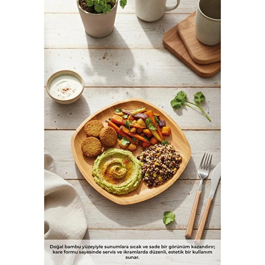 Bambum Penne Kare Tabak 25 Cm