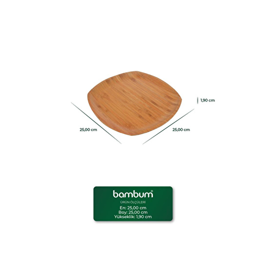 Bambum Penne Kare Tabak 25 Cm