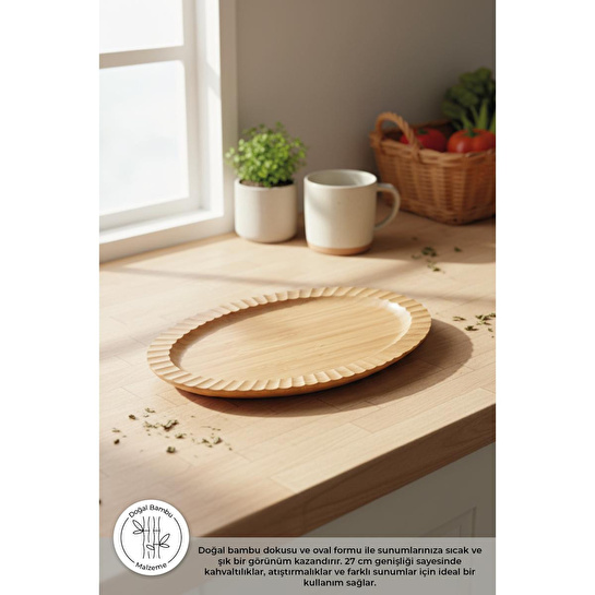 Bambum Crumble - Oval Tabak Büyük