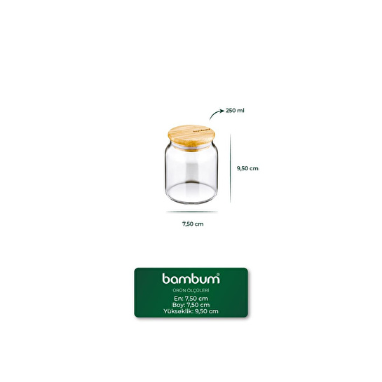 Bambum Zone Cam Saklama Kabı 800 Ml B4599