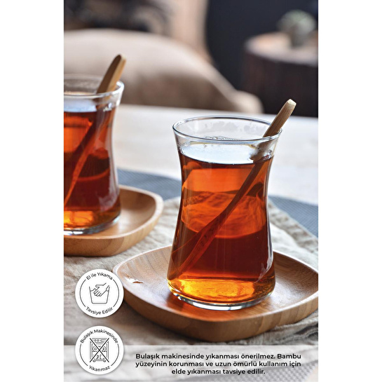 Bambum Silva - 6'lı Kare Çay Tabağı