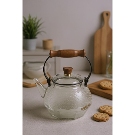 Bambum Sven Metal Kaplamalı Cam Demlik 1200ml
