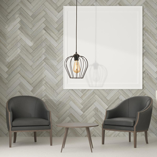 Apliqa Rıon Tekli Siyah Telli Sarkıt Modern Sarkıt Mutfak Salon Sarkıt Avize