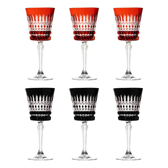 Lucky Art Duology Colour 6'lı Kadeh Seti 300 Ml