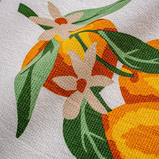 Green Black Orange 3'lü Mutfak Havlu Seti Baskılı 40x60