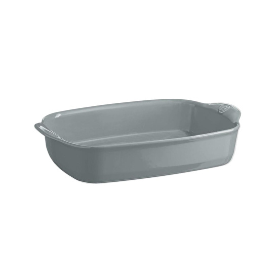 Emile Henry Fırın Kabı Dikdörtgen 36 X 23,5 Cm - Açık Gri