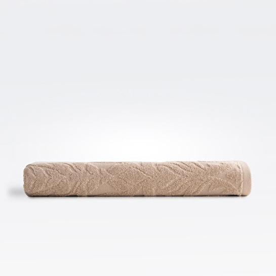 Green Black Serena Banyo Havlusu %100 Pamuk Jakarlı Koyu Bej 80x150 Cm