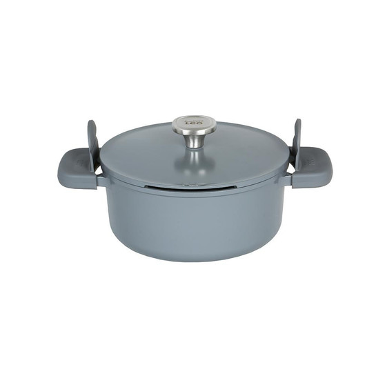 Berghoff Leo Phantom Smoked Grey Kapaklı Yapışmaz Tencere 24 Cm
