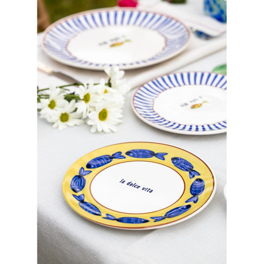 The Mia Fish Pasta Tabağı 6lı Set 19 Cm
