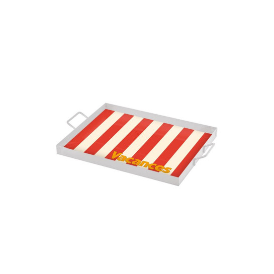 The Mia Vacanses Dekoratif Metal Tepsi 40x30 Cm