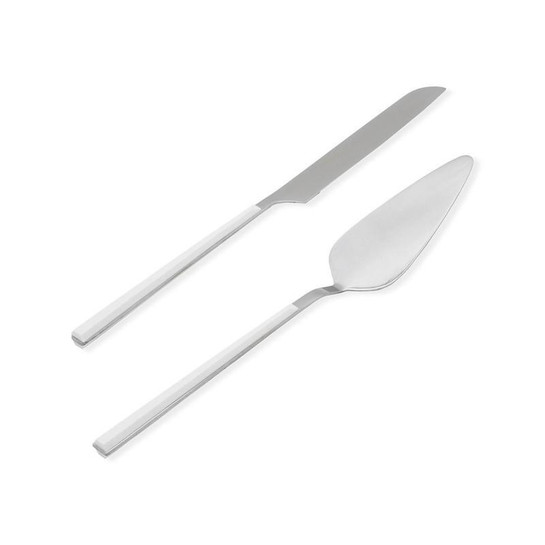 The Mia Bianco Pasta Servis Takımı Gümüş 2 Parça Ckb0249