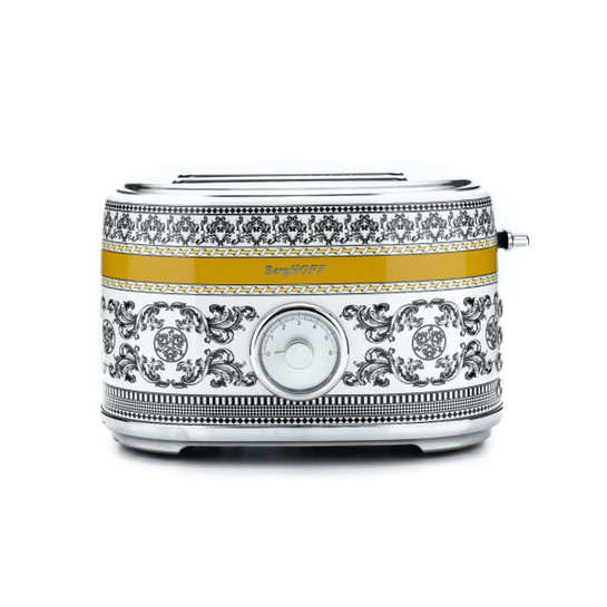 Berghoff Gem Royal Margery Siyah Sarı Desenli İki Dilim Ekmek Kızartma Makinesi