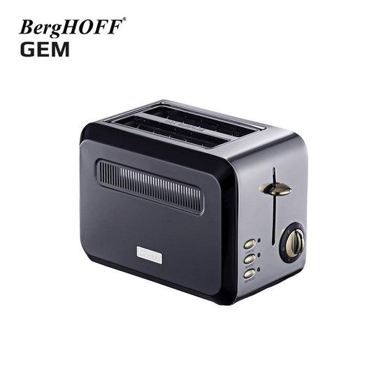 Berghoff Gem Titan 1.7 Litre Parlak Gümüş Siyah İki Dilim Ekmek Kızartma Makinesi