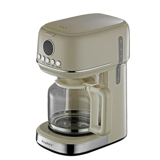 Berghoff Gem Retro 15 Bardak Vanilya Krem Rengi Filtre Kahve Makinesi