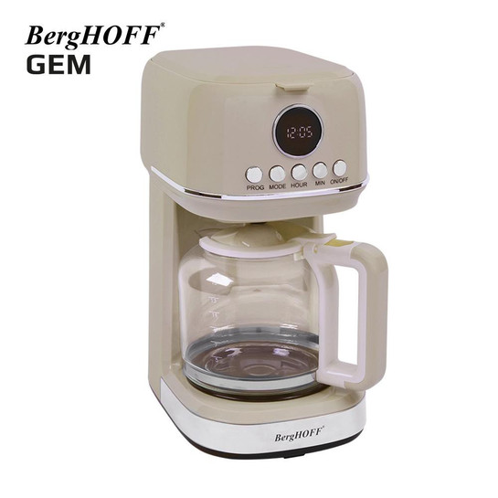 Berghoff Gem Retro 15 Bardak Vanilya Krem Rengi Filtre Kahve Makinesi
