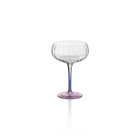 The Mia Ayaklı Cam Dondurma Kasesi Mavi Pembe 280 Ml