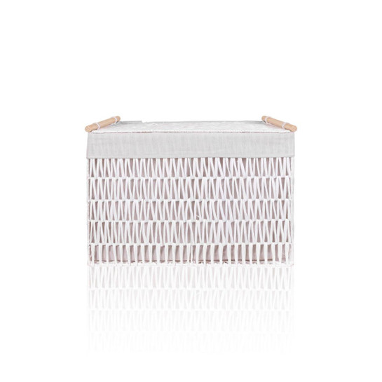 The Mia Cesta Hasır Organizer Sepet Beyaz 62x42x42 Cm