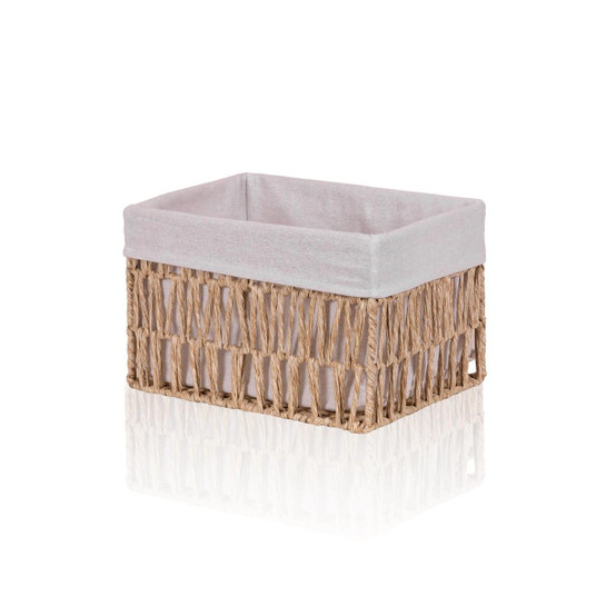 The Mia Cesta Hasır Organizer Sepet Naturel 30x22x19 Cm