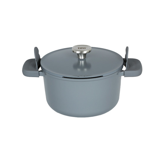 Berghoff Leo Phantom Smoked Grey Kapaklı Yapışmaz Derin Tencere 24 Cm