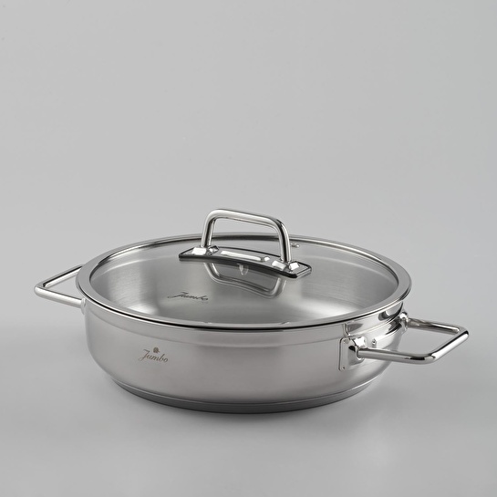 Jumbo Modena İndüksiyon Tabanlı Çelik Pilav Tenceresi 24 cm