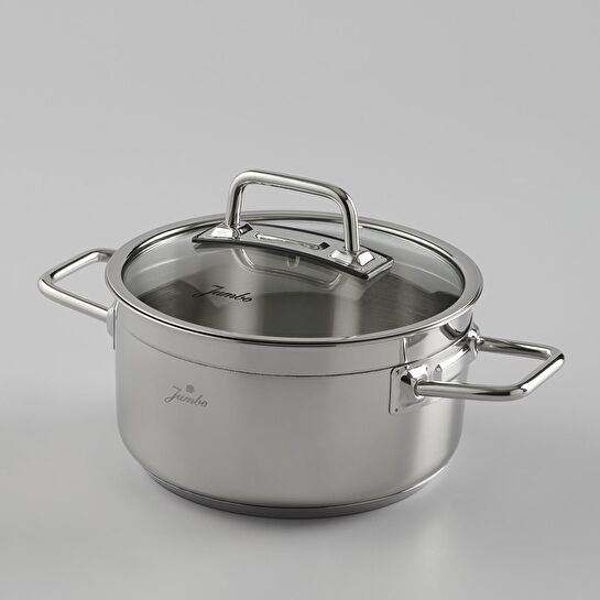 Jumbo Modena İndüksiyon Tabanlı Paslanmaz Çelik Derin Tencere 16 cm