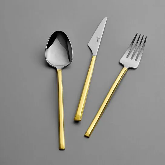 Jumbo 5100 Quartz Altın 12 Kişilik 84 Parça Çatal Kaşık Bıçak Takımı