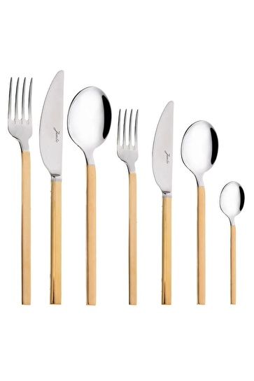 Jumbo 8100 Altın 12 Kişilik 84 Parça Çatal Kaşık Bıçak Takımı