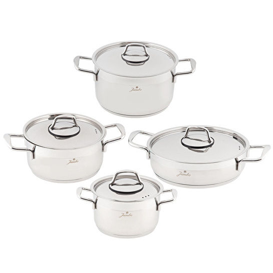 Jumbo Myra 8 Parça İndüksiyon Tabanlı Çelik Tencere Seti