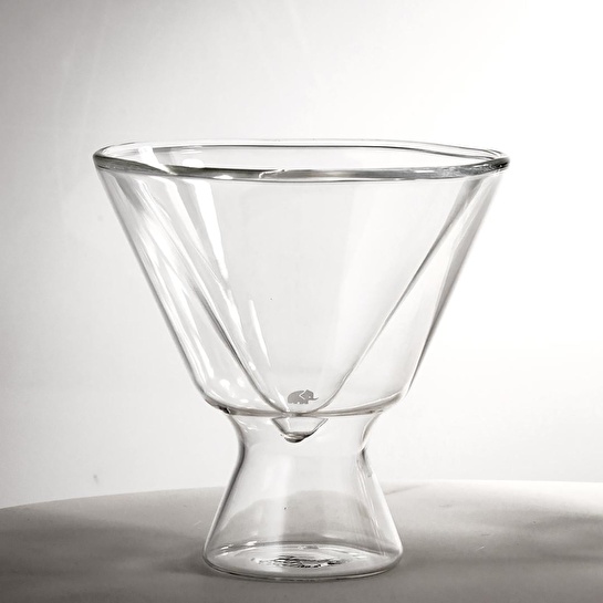 Jumbo Glory 2'Li Double Wall Çift Cidarlı V Bardak ve Tatlı Sunum Kasesi 150 Ml