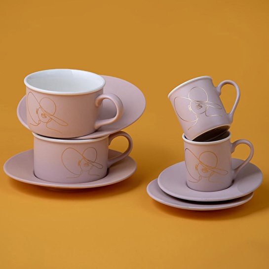 Jumbo Joy Bej Kahve Fincan Takımı