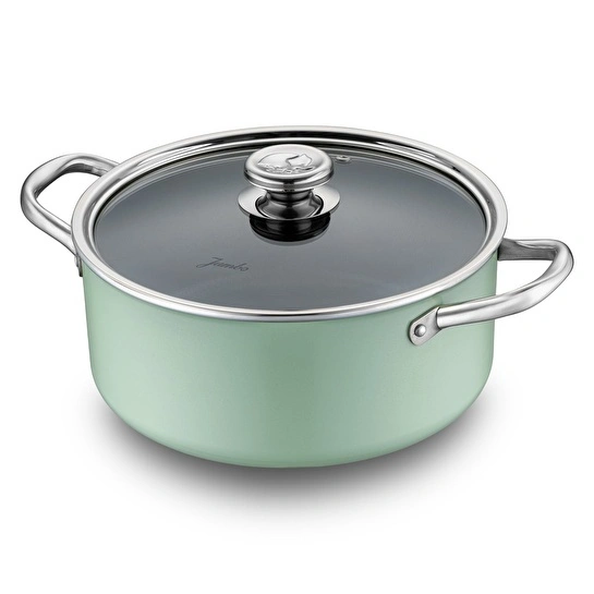 Jumbo Mint Green 7 Parça İndüksiyon Tabanlı Granit Tencere Seti